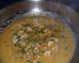 Foto del paso 6 de la receta: Fettuccine con cremoso de cabra con gulas y gambones