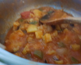 Foto del paso 1 de la receta: Calabacín luna relleno de pisto y pavo