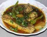 A picture of step 1 of Fish curry.
