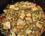A picture of step 3 of Hyderabadi Veg Dum Biryani.
