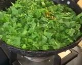 A picture of step 2 of Spinach quesadilla with Thousand Island dressing!.