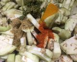 A picture of step 5 of Alu baigan.