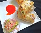 A picture of step 6 of Chicken wreps roll.