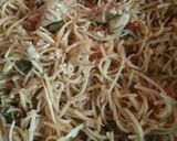 A picture of step 3 of Manchurian hakka noodles.