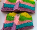 Foto langkah ke 10 dari resep Rainbow Cake Kukus.