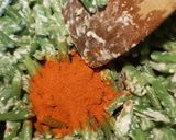 Tejfölös fokhagymás zöldbabfőzelék, füstölt virslivel 🥣🥣🥣 recept fázis 1 fotója