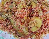 A picture of step 7 of Rainbow Sindhi biryani 🌈.