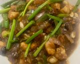 A picture of step 12 of Restaurant style Kung Pao with roasted peanuts.