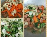Foto langkah ke 3 dari resep Cap Cay Goreng Bakso Sosis.