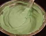 A picture of step 15 of Mint Chococolate Chip Cheesecake with a Fudge Brownie Crust.