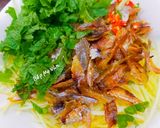 Hình bước làm 3 của món Gỏi đu đủ khô cá chỉ vàng món ăn Việt Nam
