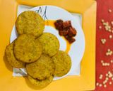 A picture of step 4 of Soya flour spicy puri.