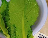 Hình bước làm 1 của món Cải xanh cuộn thịt bò