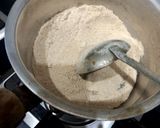 A picture of step 1 of Diet burfi, whole wheat flour sy. 🥓🧈With brown sugar.