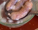 A picture of step 4 of Blanched Hungarian-style Beef Sausage.