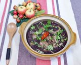 Hình bước làm 6 của món Cháo Tim Cật Gạo Lứt Tím