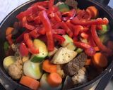Une image de l'étape 12 de Bœuf mijoté aux légumes d hiver (chou fleur,aubergine,courgettes,carottes,poivron,poireau).