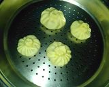 A picture of step 3 of Momos with mango shake,vanilla icecream.