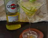 A picture of step 4 of Martini & Cucumber syrup Cocktail.