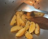 A picture of step 2 of Dudh Jhinge / Milky Ridge Gourd.