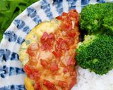Hình bước làm 5 của món Ức gà nướng bó xôi - phomai