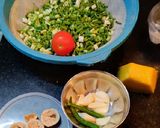A picture of step 1 of Pyaz saag sabji.