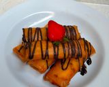 Foto langkah ke 6 dari resep Lumpia Tape Singkong Toping Coklat.