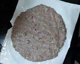 A picture of step 2 of Ragi rotti with egg burji.