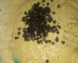 A picture of step 8 of Naked Moist Lemon-banana cake with chocolate chips.
