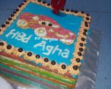 Foto langkah ke 5 dari resep Rainbow cake kukus lembut.