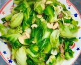 蒜炒高麗菜芽的食譜步驟4照片