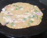 A picture of step 3 of Besan ka chilla.