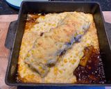 Foto del paso 4 de la receta: Peceto al horno a la mostaza mechado con jamón y queso y por encima salsa blanca con choclo y queso