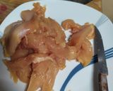 Foto del paso 4 de la receta: Pollo poblano al tocino