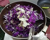 A picture of step 1 of Purple Cabbage and Moong Daal Fry.