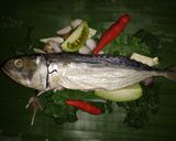 Foto langkah ke 4 dari resep Pepes ikan peda daun singkong.