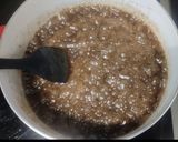 A picture of step 3 of Chocolate mysore pak.