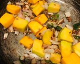 A picture of step 2 of Drumsticks pumpkin sweet sour curry.