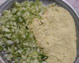 A picture of step 1 of Bhel Puri.