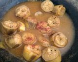 A picture of step 3 of Banana sabji.