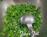 A picture of step 1 of 15 minutes Onion Flower Stalk Anda Bhurji.