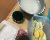 Foto langkah ke 1 dari resep Pulut pandan siram kolak duren.