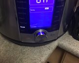 A picture of step 5 of Congee for the Instant Pot.