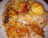 A picture of step 4 of Kolkata style special biryani.