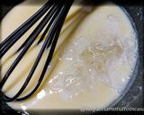 A picture of step 2 of White Chocolate Panna Cotta with Orange Gelée.