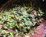 A picture of step 2 of Red Amranth Dal sabji.