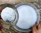 A picture of step 6 of How I made Mozzarella Cheese for first time.