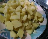 A picture of step 1 of Achari Aalo Karyly.