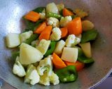 A picture of step 2 of Mixed Vegetables Kolhapuri.