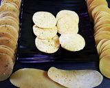 A picture of step 8 of Urad dal appalam or papad.